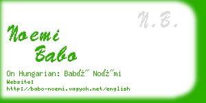 noemi babo business card